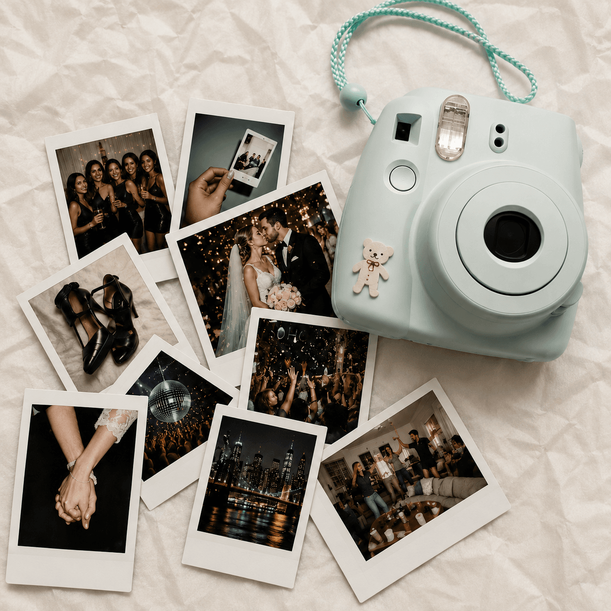Polaroid-Kamera mit Sofortbildausdruck